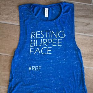 Resting Burpee Face Workout Tank Sizes XL and XXL